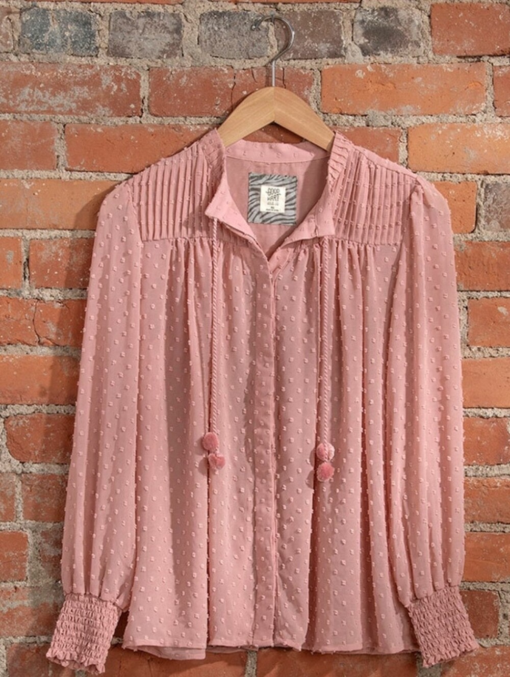Matilda Jane Good Hart Opryland blouse with swiss dot detailing.
